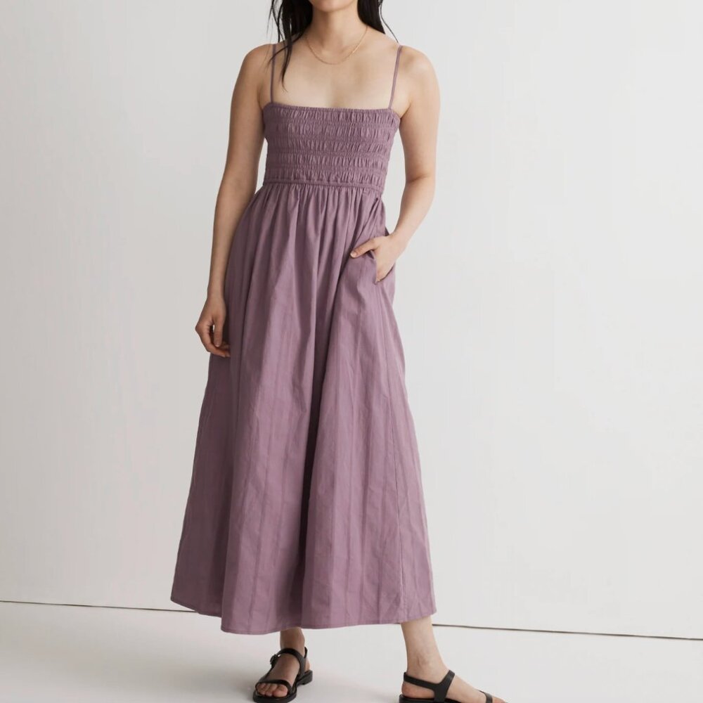 Madewell Theo Sleeveless Midi Dress — Antique Purple NWT